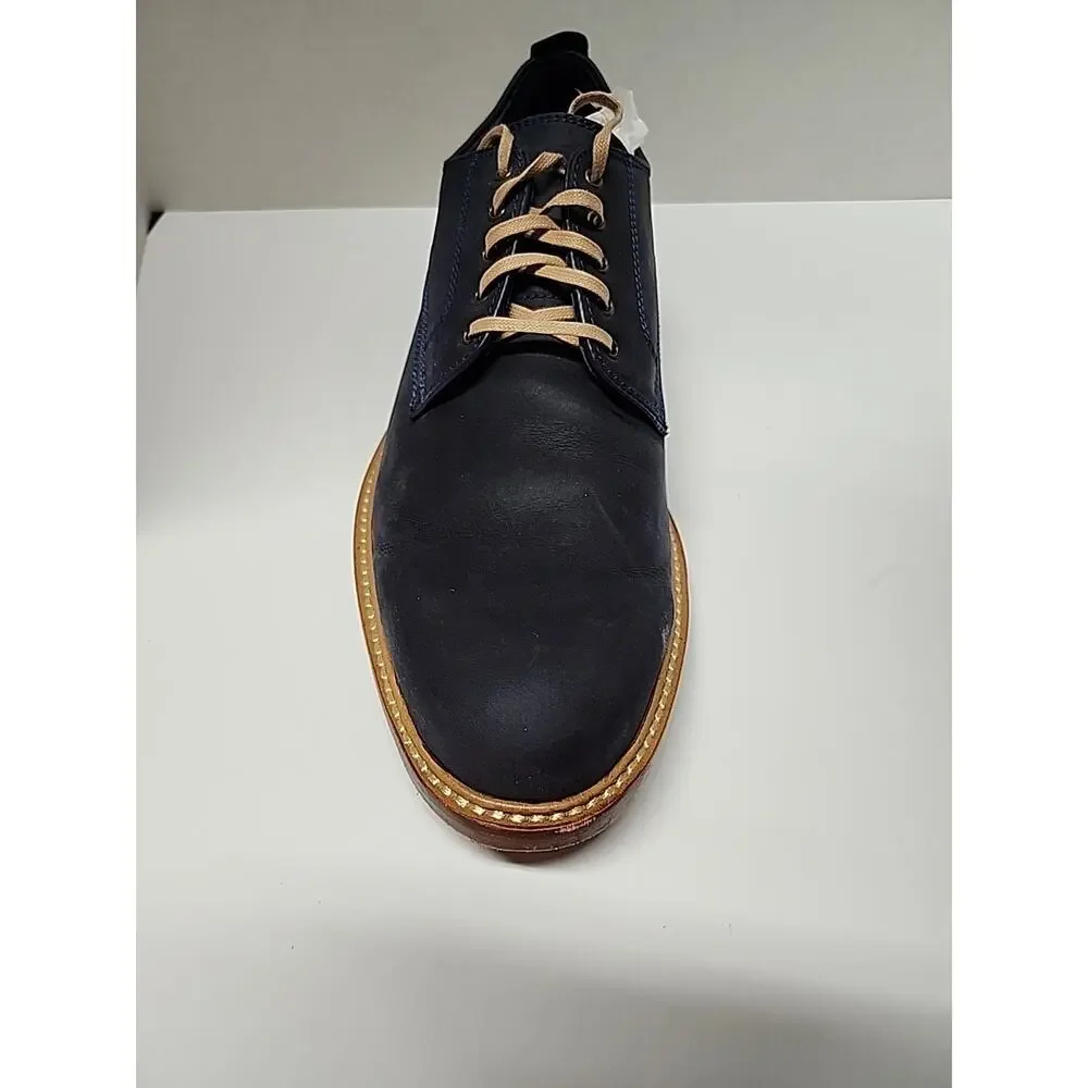 Cole Haan Tyler Grand Plain Ox Shoes Mens 12M Marine Blue Wax C25105